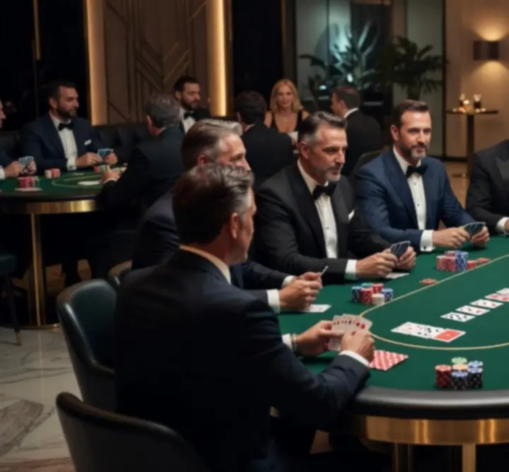 Elegancka scena pokerowa podczas mobilnego wydarzenia SCI W.E.R