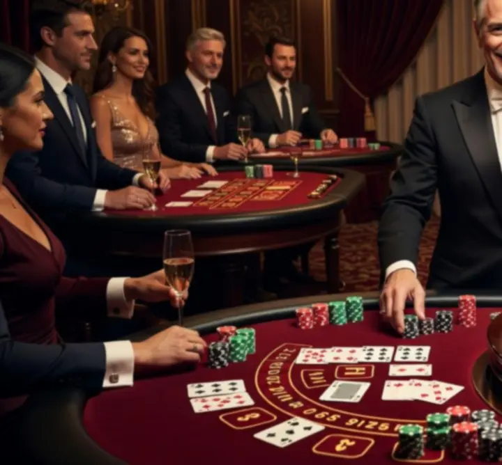 Profesjonalne stoły do ruletki i blackjacka przygotowane na event